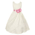 Little Girls Ivory Rose Bridal Dull Satin Sequin Flowers Occasion Dress 2-6 - SophiasStyle.com